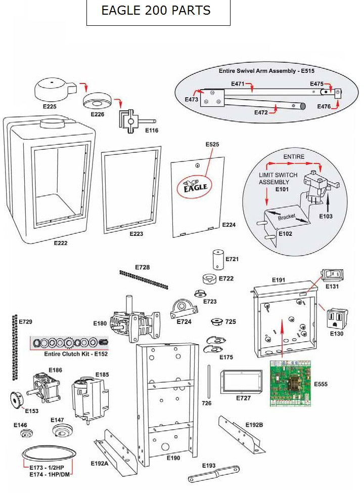 Eagle E190 Chassis For Eagle 200 Model