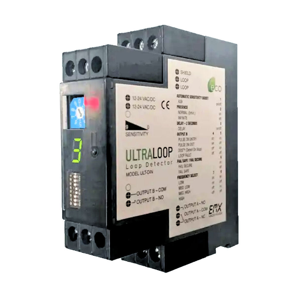 EMX ULTRA-DIN Rail Vehicle Loop Detector with Detect-on-Stop | Elitegates.net