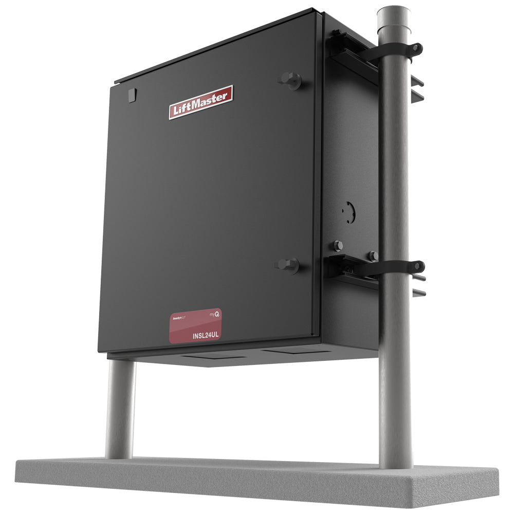 Liftmaster IHSL24UL shown sideway with post mounts