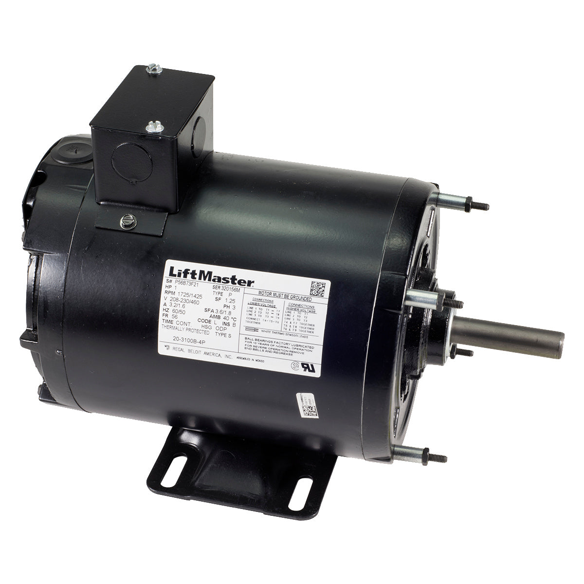 LiftMaster K20-3100B-4P Motor 1 HP 230/460V 3PH | Elitegates.net