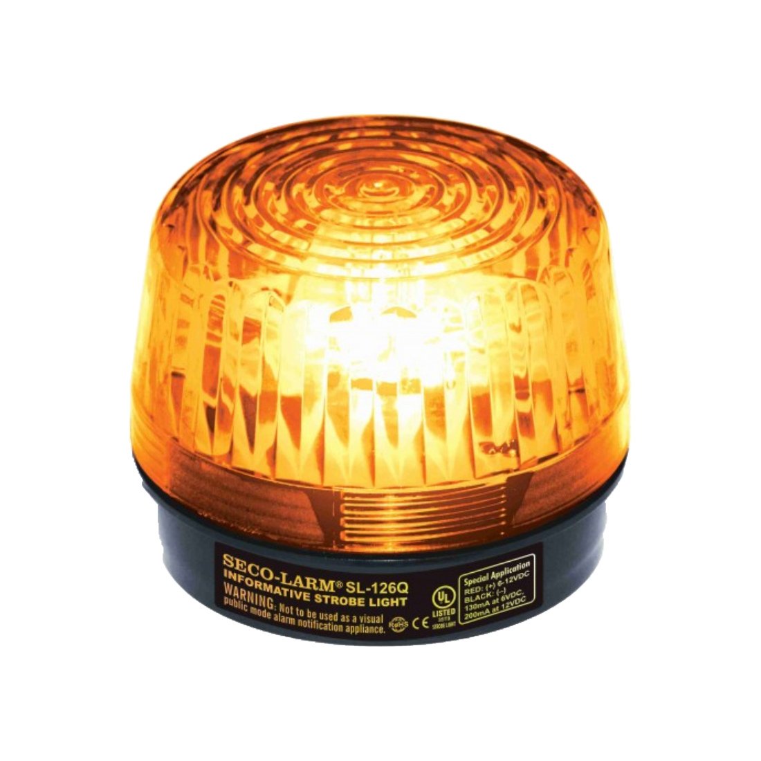 Seco Larm SL-126Q-A amber Strobe Light for Gates