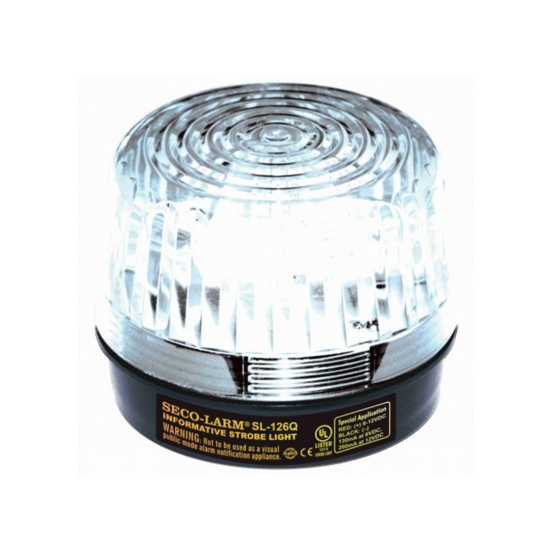 Seco Larm SL-126Q-C clear Strobe Light for Gates