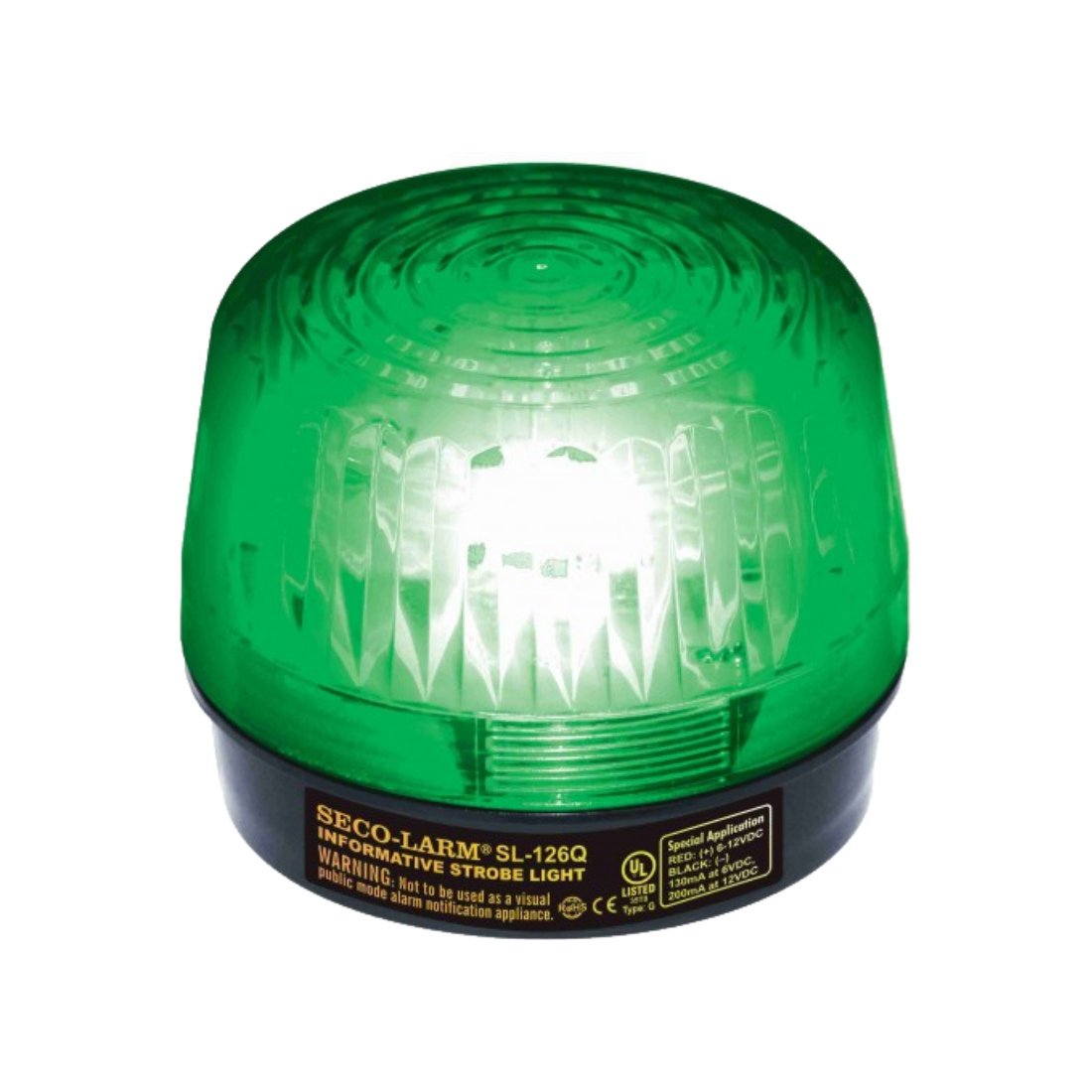 Seco Larm SL-126Q-G green Strobe Light for Gates