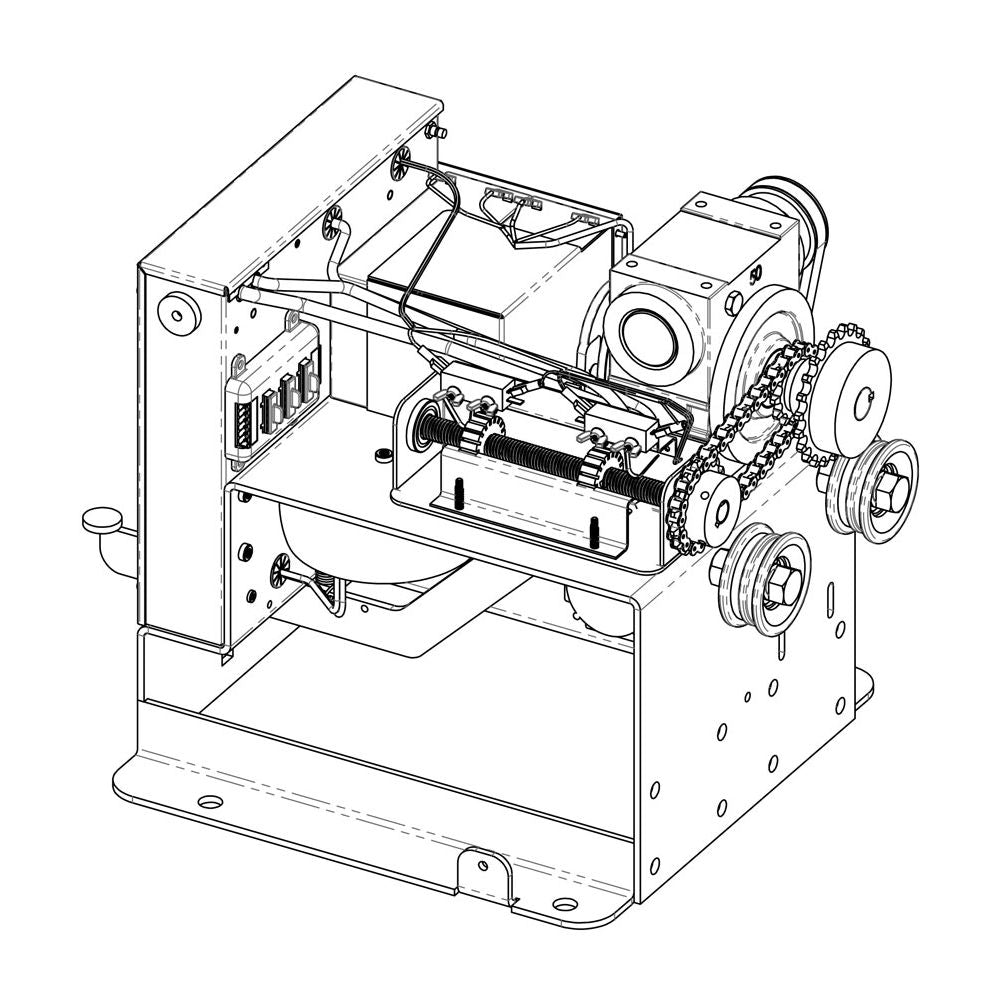All-O-Matic SL-90 DC Slider With Foot Pedal drawing