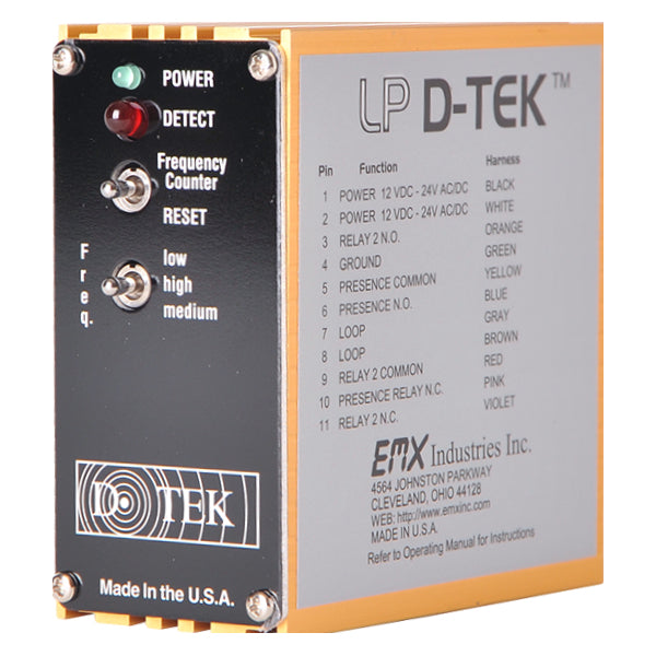 EMX LP D-TEK LOOP DETECTOR front view