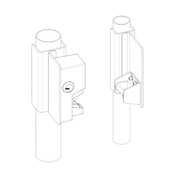 Securitron FMK-SL Mounting Bracket Slide Gates, illustration