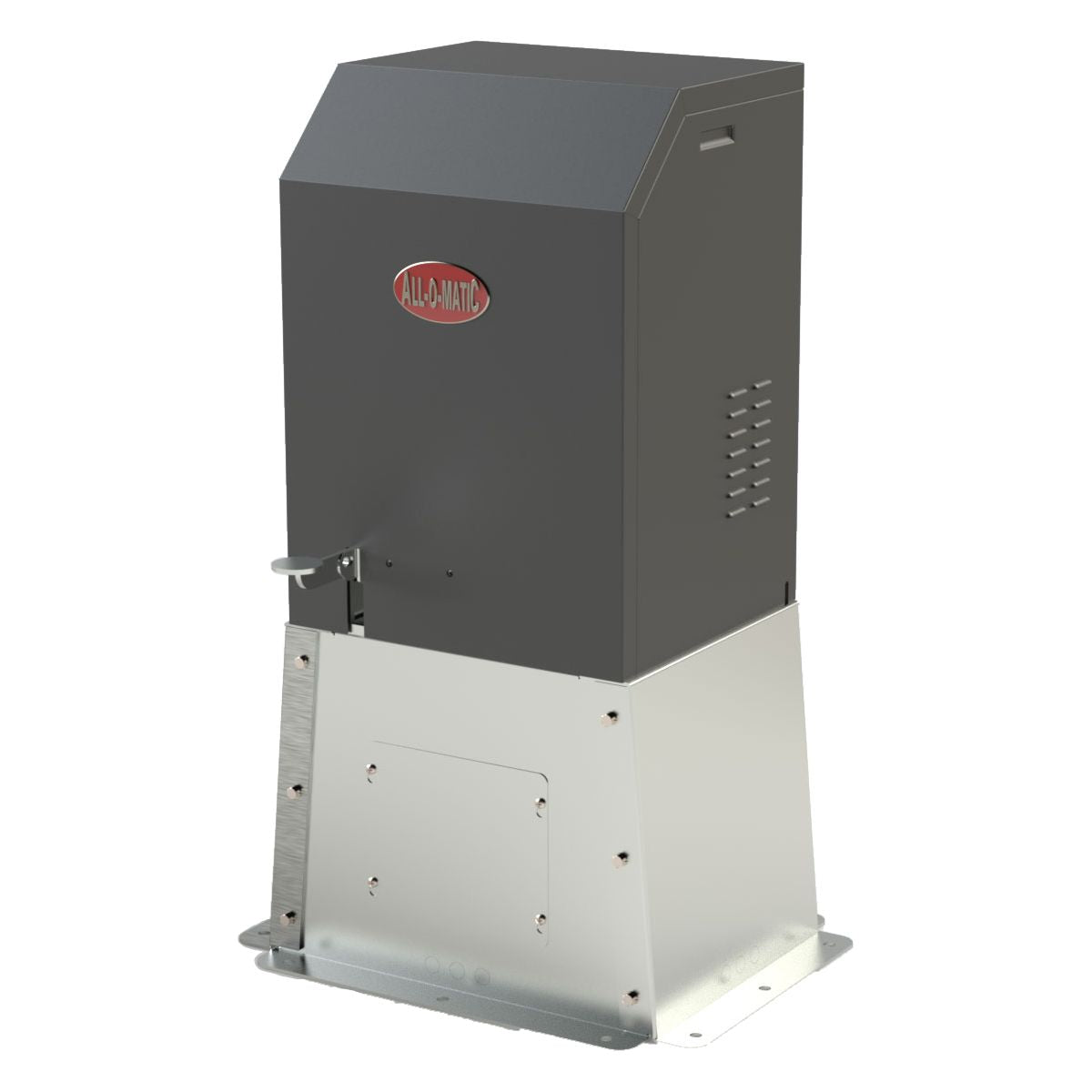 All-O-Matic SL-175 DC Industrial Slide Gate Operator, shown mounted on a pedestal