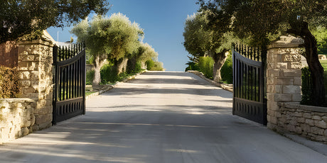 Image showing swing gates stuck open by elitegates.net