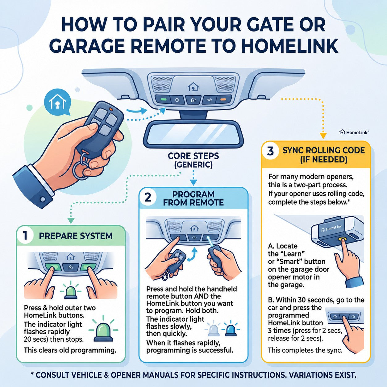 How to Pair Your Gate or Garage Remote to HomeLink