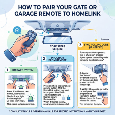How to Pair Your Gate or Garage Remote to HomeLink