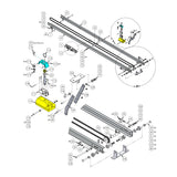 Doorking 1150-225 Rail Assembly For 8 Ft. High Gate