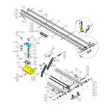 Doorking 1150-227 Conjunto de riel para 12 pies. Puerta alta