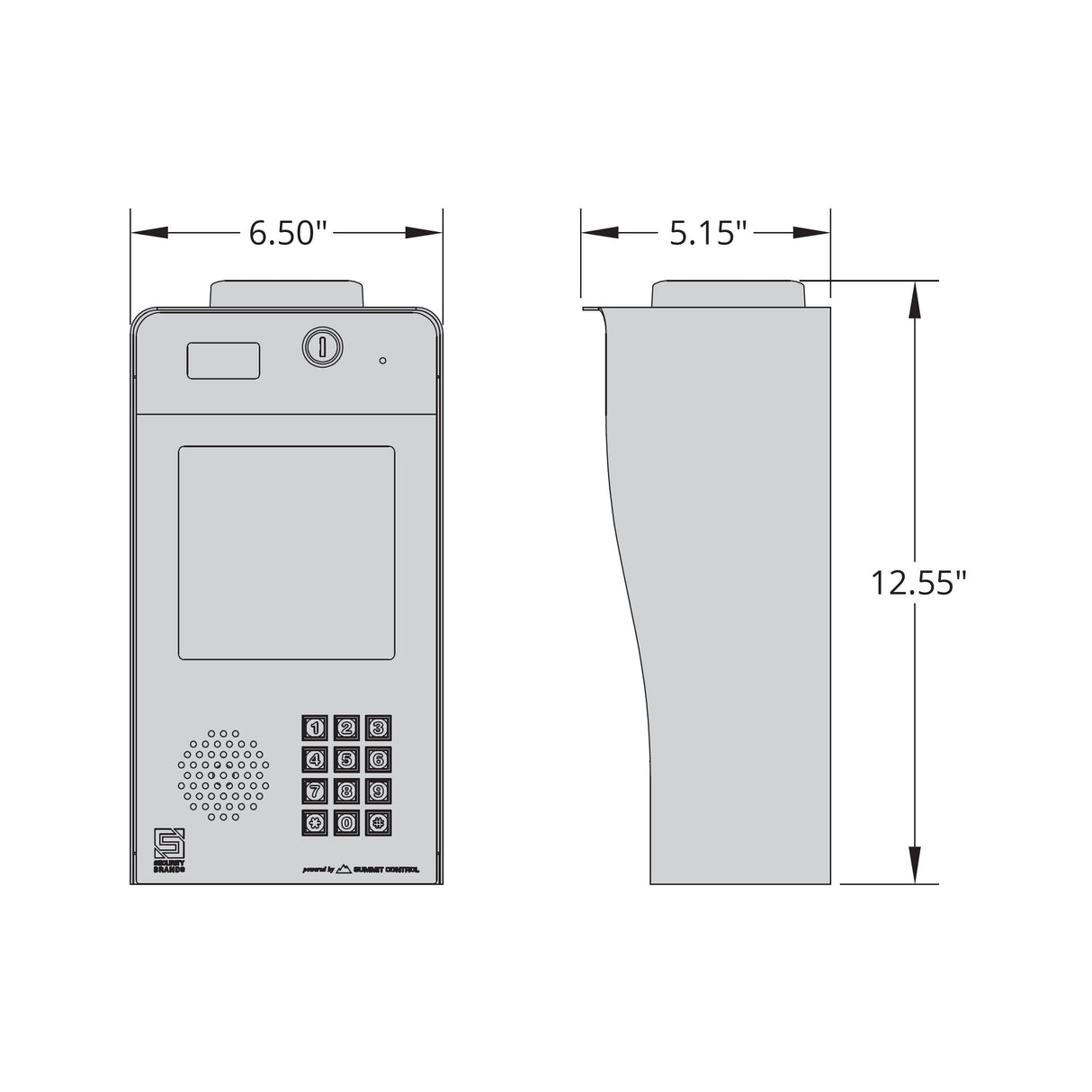 Security Brands 16-X2 Cellular Multi-Tenant Entry System, dimensions