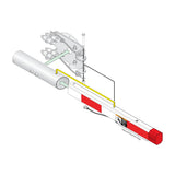 Doorking 1601-206 Arm Sleeve for Octagonal Arm, shown with arm and mounting kit