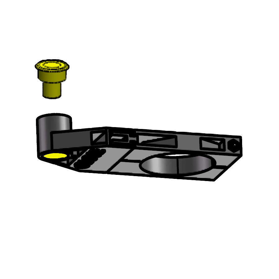 Doorking 1601-263 Magnetic Switch Sensor (Recessed Yellow)