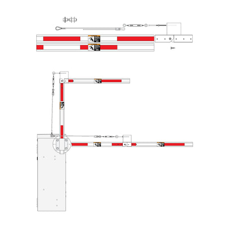 Doorking 1601-383 Plastic Folding Arm Kit 