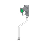 Doorking 1603-222 LED Traffic Light with 35" Mounting Post, full kit