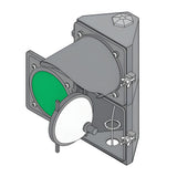 Doorking 1603-223 Traffic Signal with 95" Mounting Post, showing green light