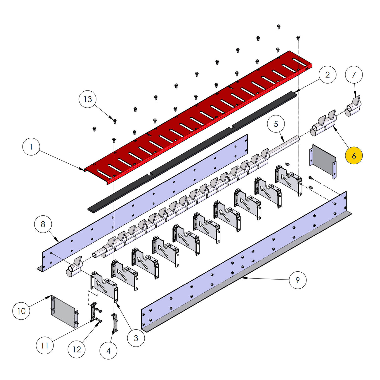 Doorking 1610-160 Dual Spike Weighted without LD Tab, parts diagram