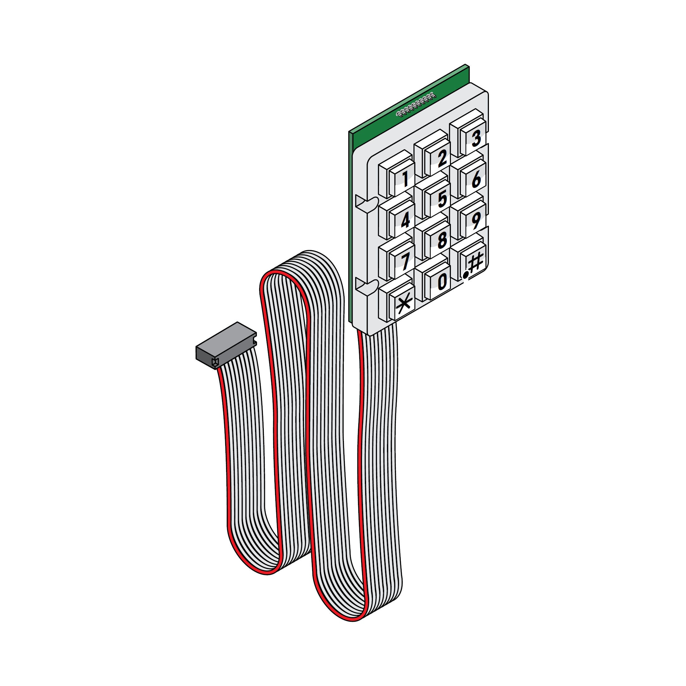 Doorking 1804-155 Keypad and Ribbon Kit | Elitegates.net – Elite Gates