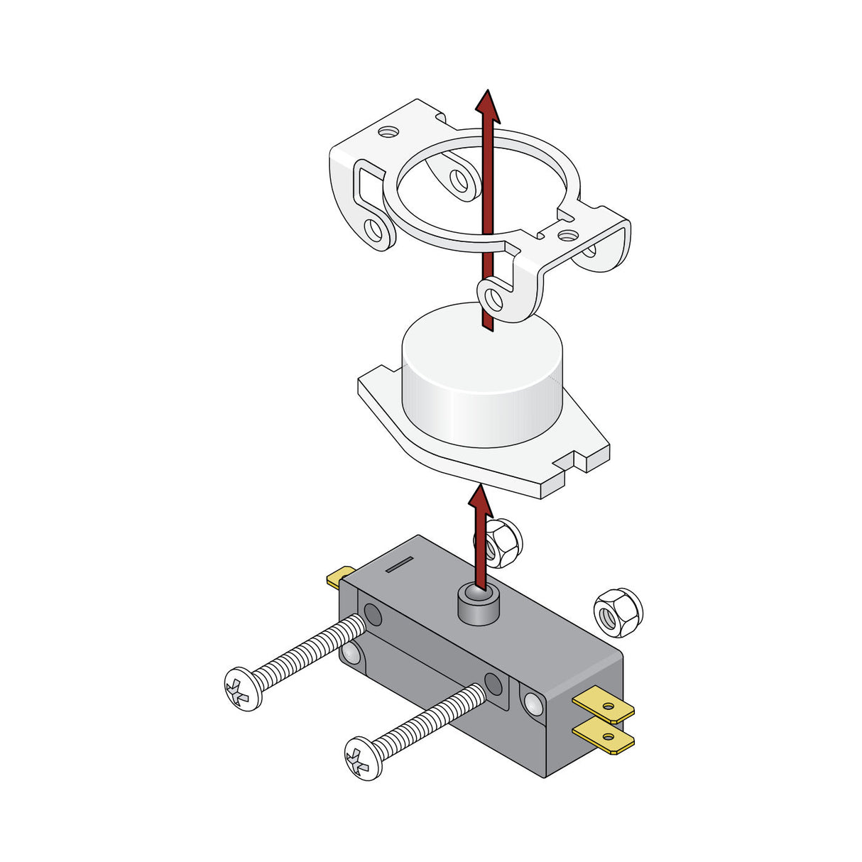 Doorking 1814-140 "A" Button Assembly (Chrome)