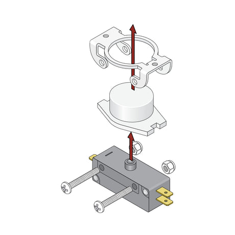 Doorking 1814-140 "A" Button Assembly (Chrome)