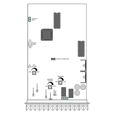 Doorking 1863-010 Control Board for Lobby Panels