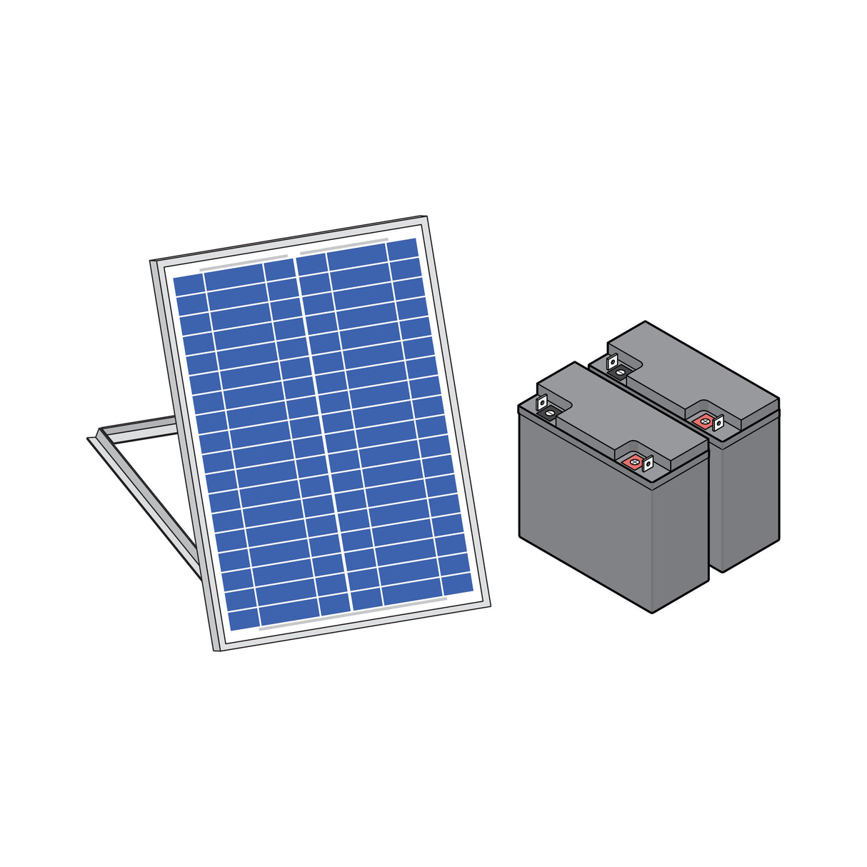 Doorking 2000-070 Solar Panel Kit, illustration