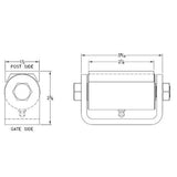 Liftmaster 2110P Gate Hinge dimensions