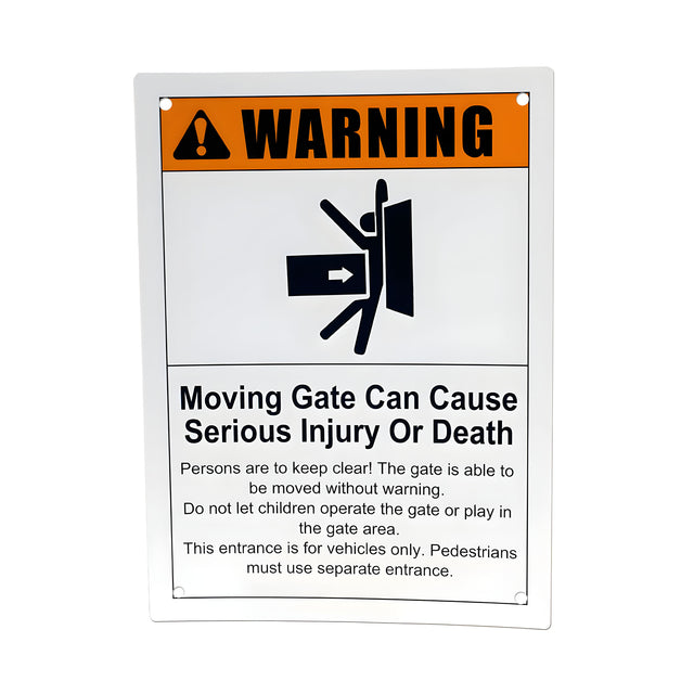 Doorking 2599-100 Automatic Gate Warning Sign