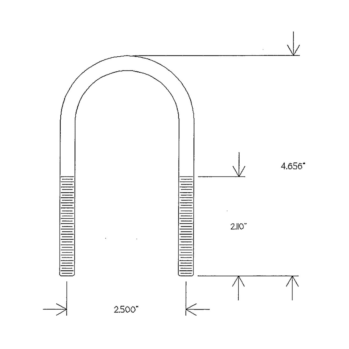 Doorking 2600-961 Chain Link Gate Bracket, dimensions