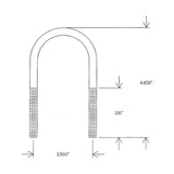 Doorking 2600-961 Chain Link Gate Bracket, dimensions