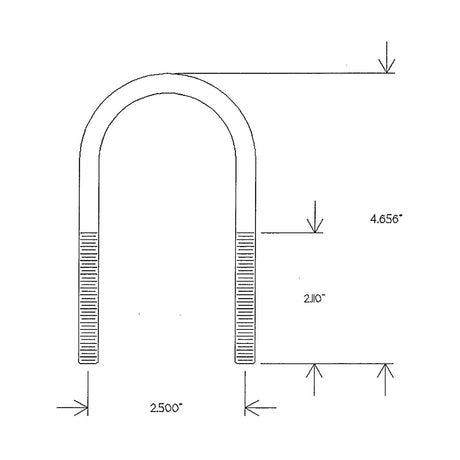 Doorking 2600-961 Chain Link Gate Bracket, dimensions