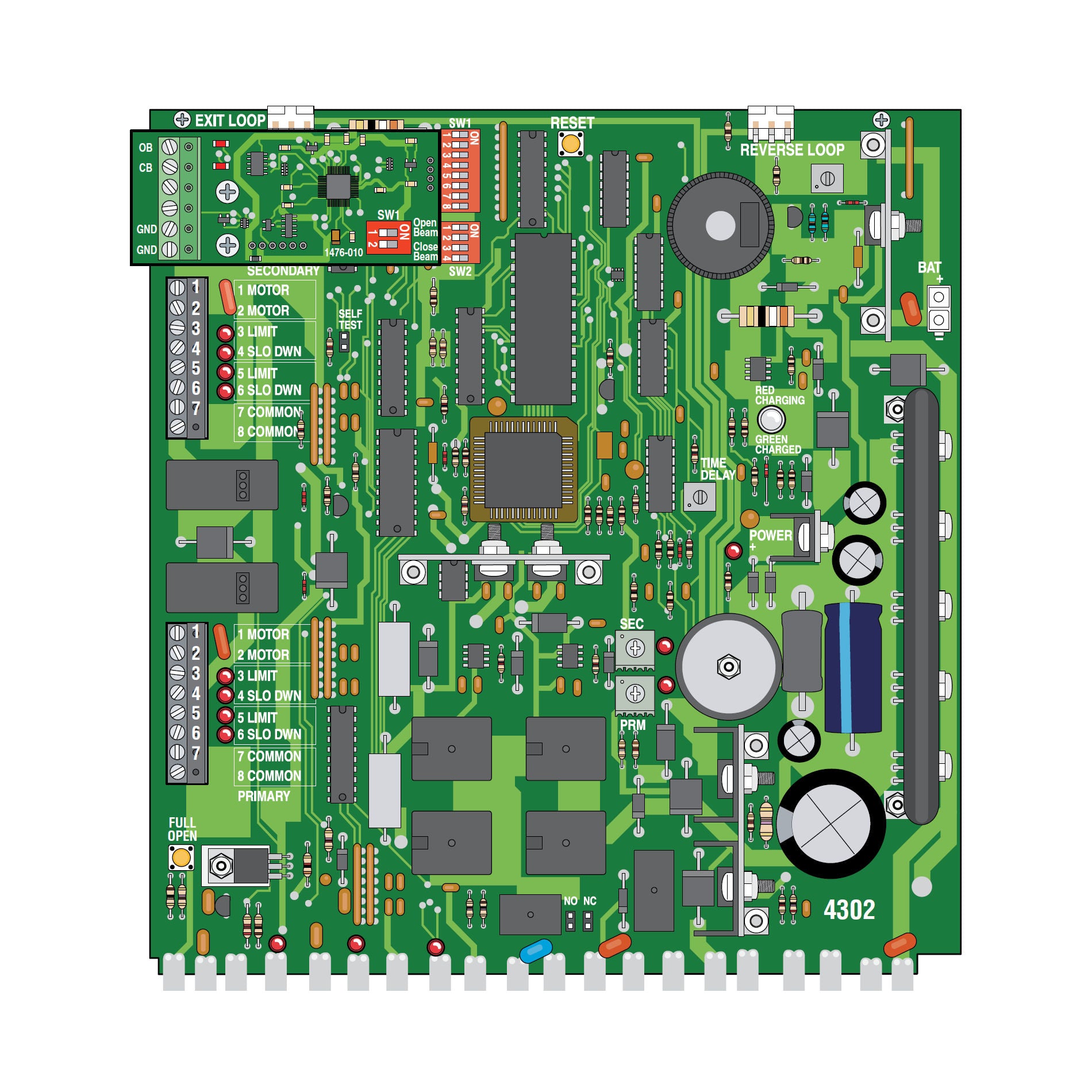 Doorking 4302-018 Circuit Board (2018 UL) | Elitegates.net – Elite