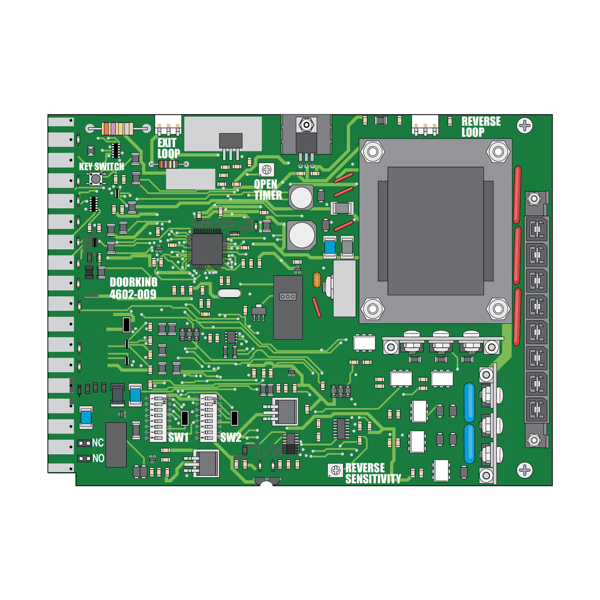 Doorking 4602-009 Circuit Board for 910, 915, 920 & 1100 Slide Gate Openers