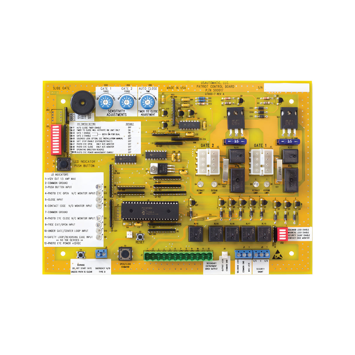 US Automatic 500017 Control Board for Patriot RSL