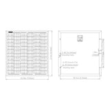 Elite 50W24V Solar Panel 50-Watt (24V), dimensions