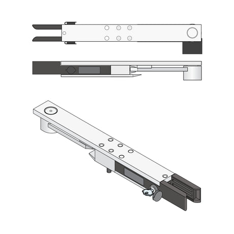 Doorking 6400-152 Crank Lock Assembly Kit, shown from all angles