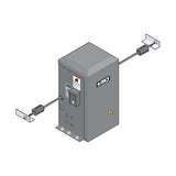 Doorking 9050-380 Slide Gate Opener With Metal Cover, illustration