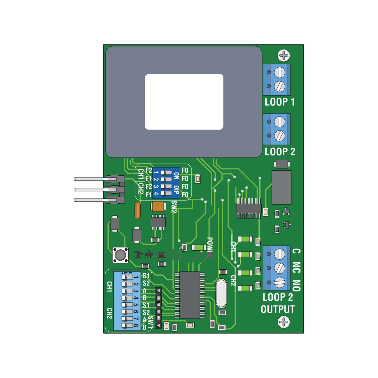 Doorking 9415-010 Dual-Channel Low Current Plug-In Loop Detector