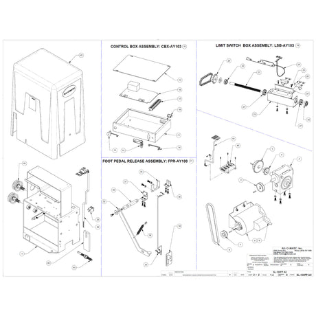 Allomatic SL-100FP AC Repair Parts Diagram | Elitegates.net