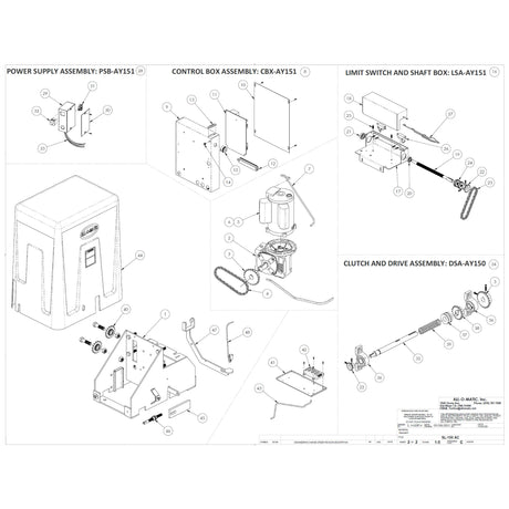 All-O-Matic SL-150 AC Repair Parts  Diagram | Elitegates.net