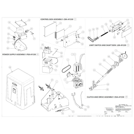 All-O-Matic SL-150 DC Repair Parts  Diagram | Elitegates.net