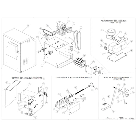 All-O-Matic SL-175DC Repair Parts  Diagram | Elitegates.net