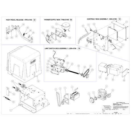 Allomatic SL-90DC Repair Parts Diagram | Elitegates.net
