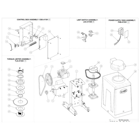 All-O-Matic SW-300 AC Repair Parts  Diagram | Elitegates.net