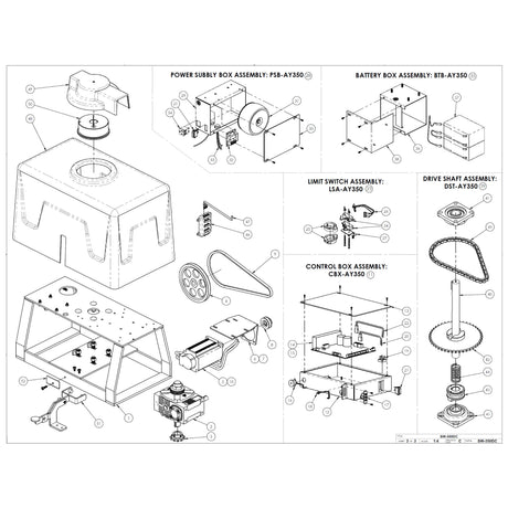 All-O-Matic SW-350DC Repair Parts  Diagram | Elitegates.net