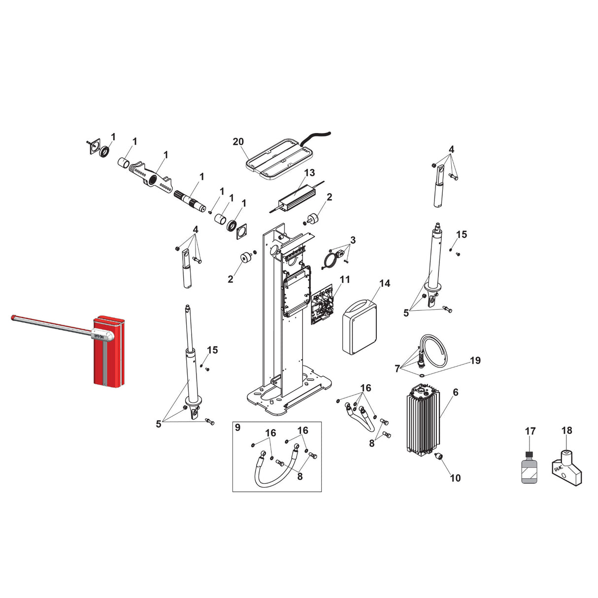 Faac B680H parts list