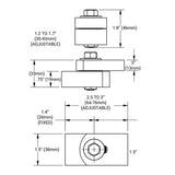 D&D CI3600 Hinge Dimensions