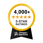 4000 positive customers reviews seal